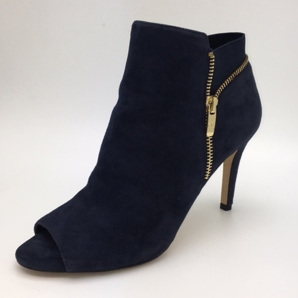 NWOT/NWOB Marc Fisher Blue Suede Booties - Picture 1 of 6